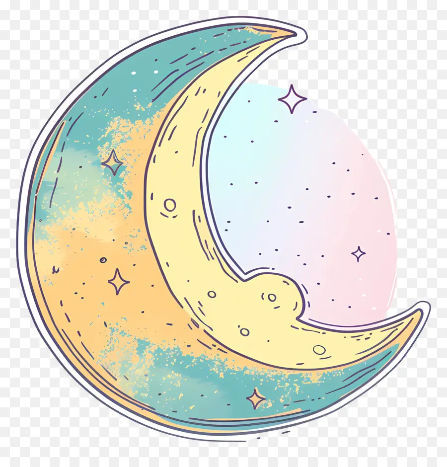 Doodle Moon，Lua PNG