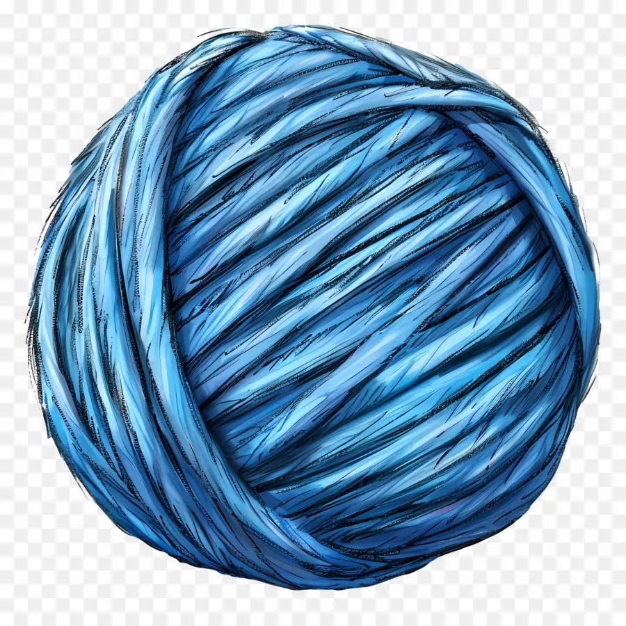 Bola De Fio Azul，Fio PNG