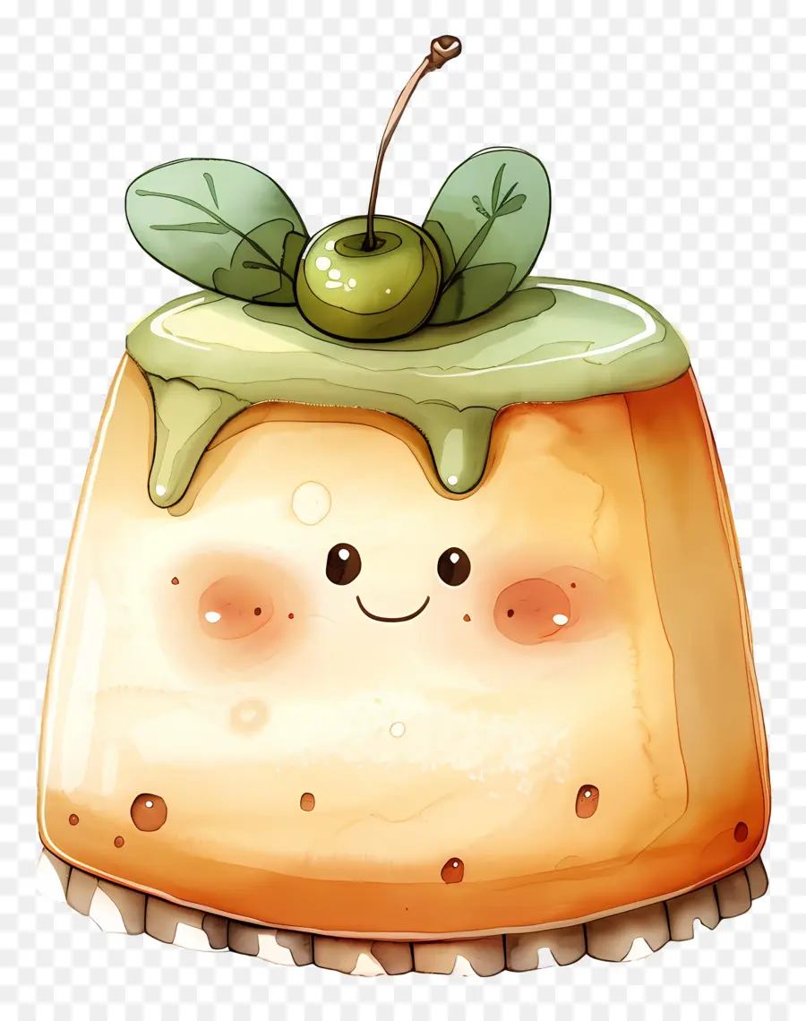 Pudim De Kawaii，Cheesecake De Desenho Animado PNG