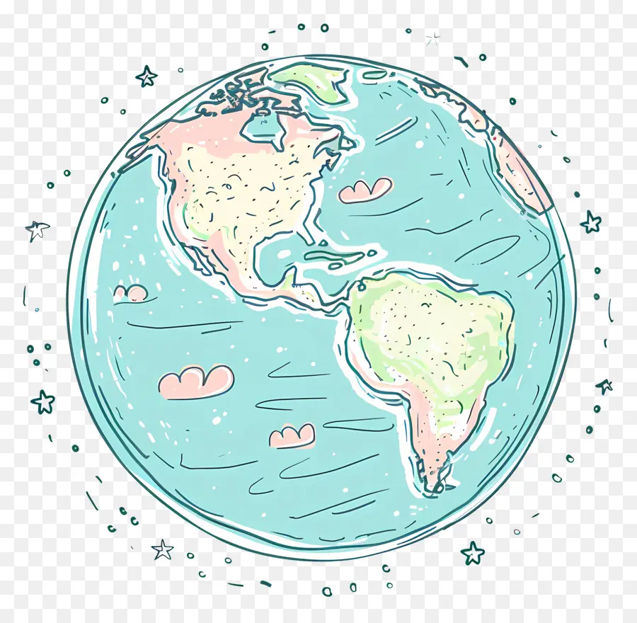 Doodle Earth，Earth PNG