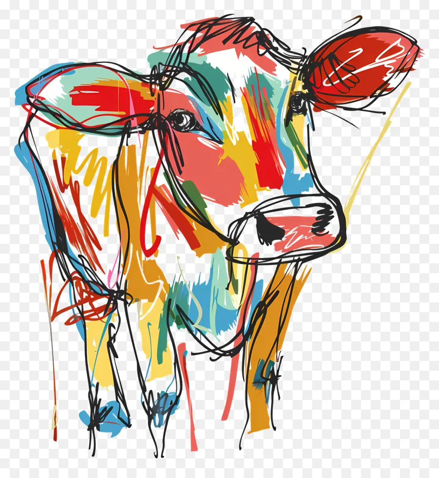 Vaca，Vaca Colorida PNG