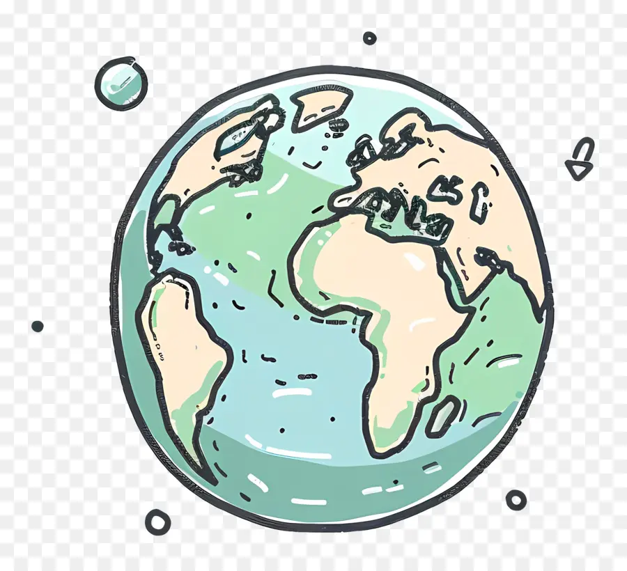 Doodle Earth，Planeta PNG