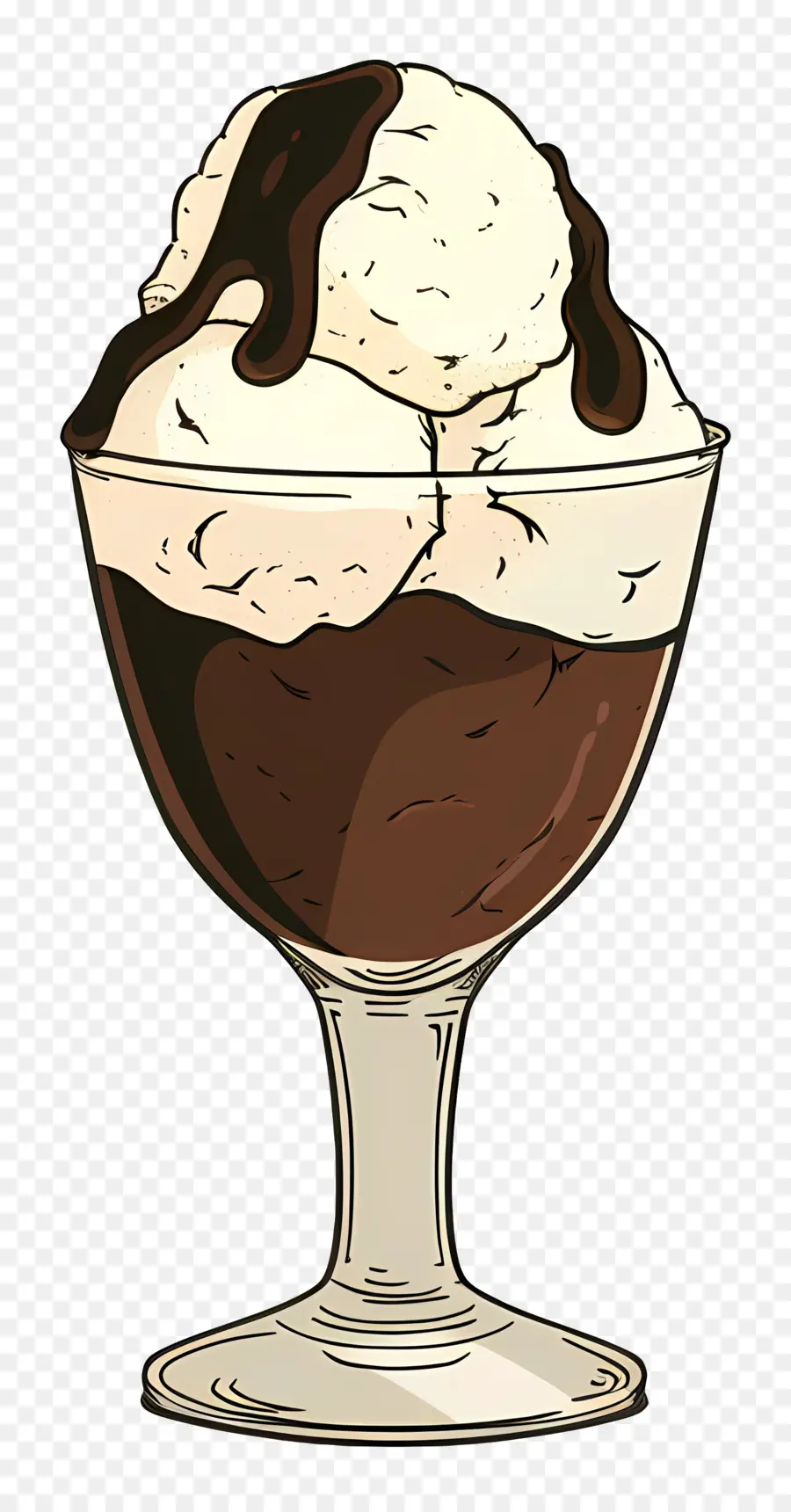 Sorvete De Clipart，Sundae De Chocolate PNG