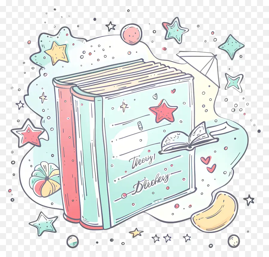 Doodle Livro，Ilustração Dos Desenhos Animados PNG