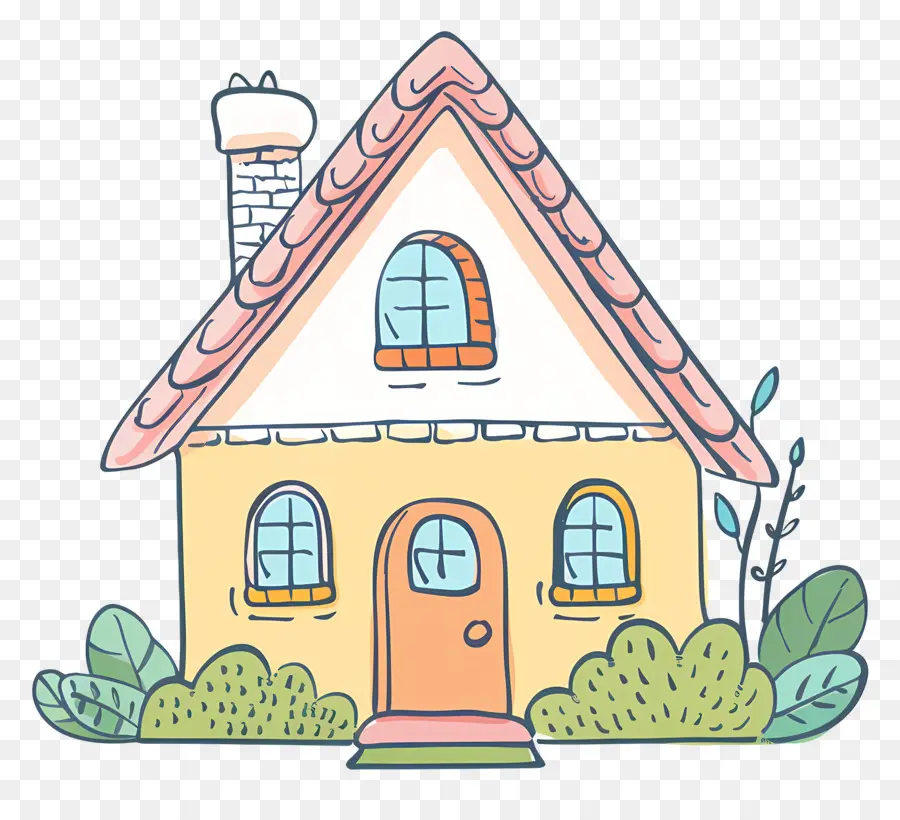 Doodle House，Cartoon Casa PNG