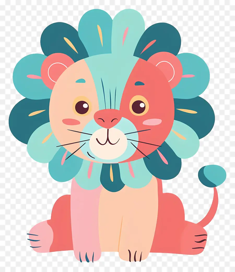 Doodle Lion，Desenho Animado Leão PNG