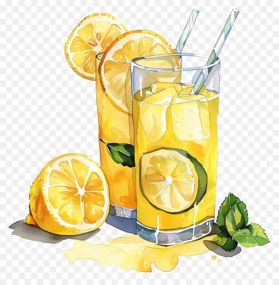 Limonada，Aquarelas PNG