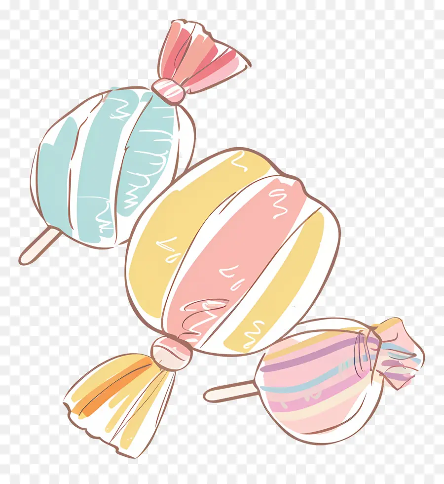 Doodle Candy，Bastões De Doces PNG