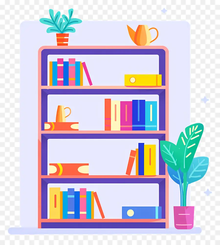 Bookshelf，Livros PNG