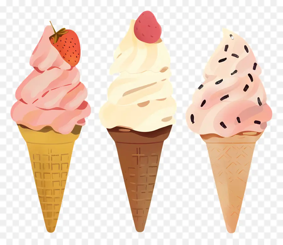 Sorvete De Clipart，Cones De Sorvete PNG