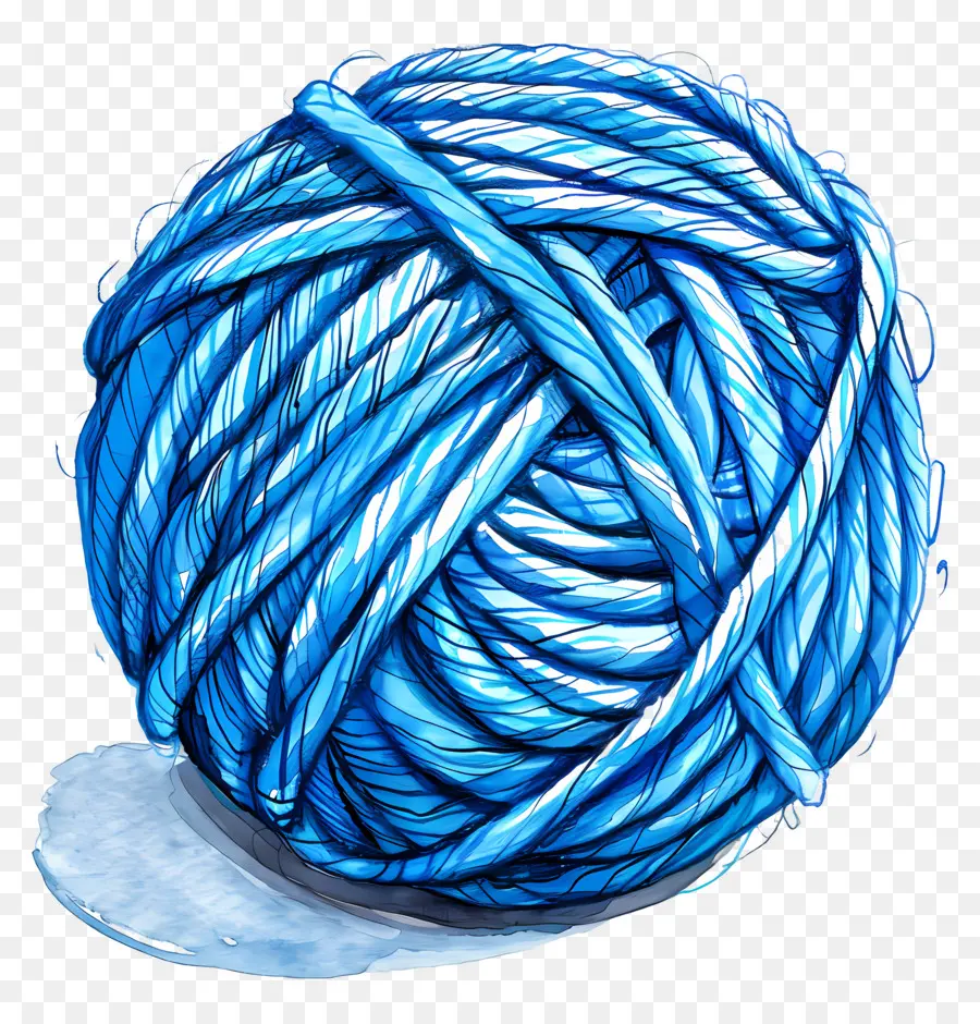 Bola De Fio Azul，Fio Azul PNG