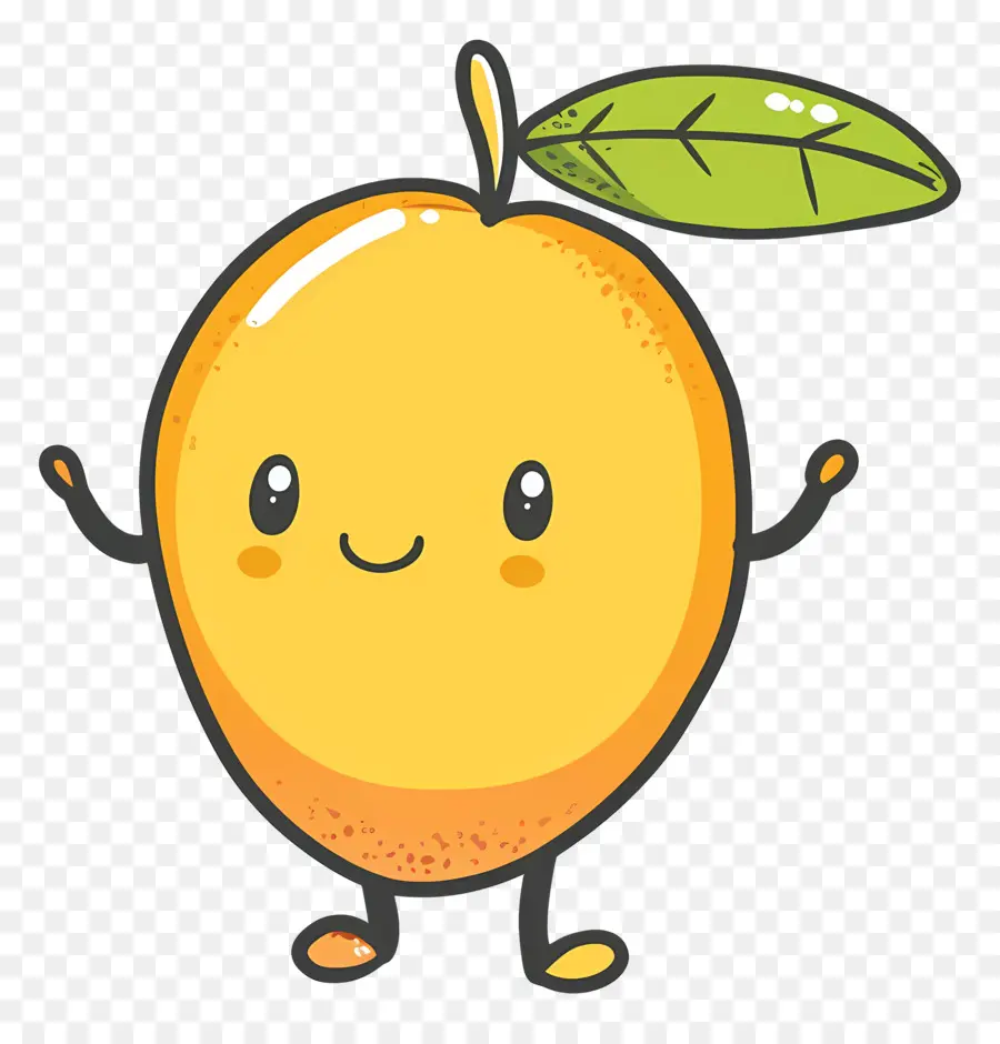 Doodle Mango，Cartoon Laranja PNG