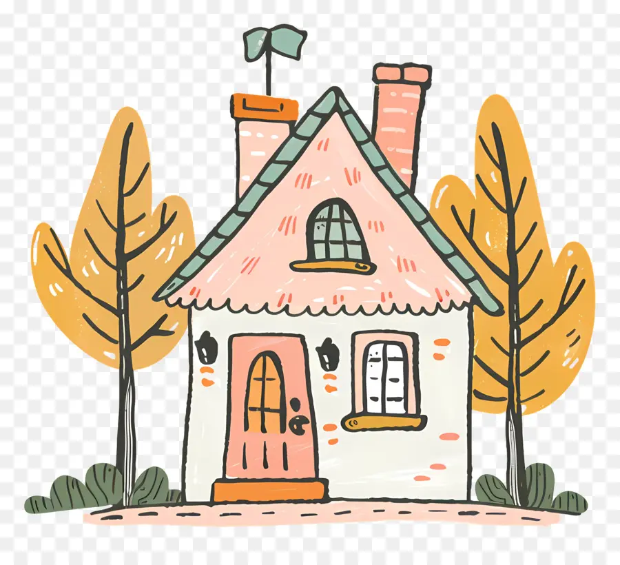 Doodle House，Pequena Casa PNG