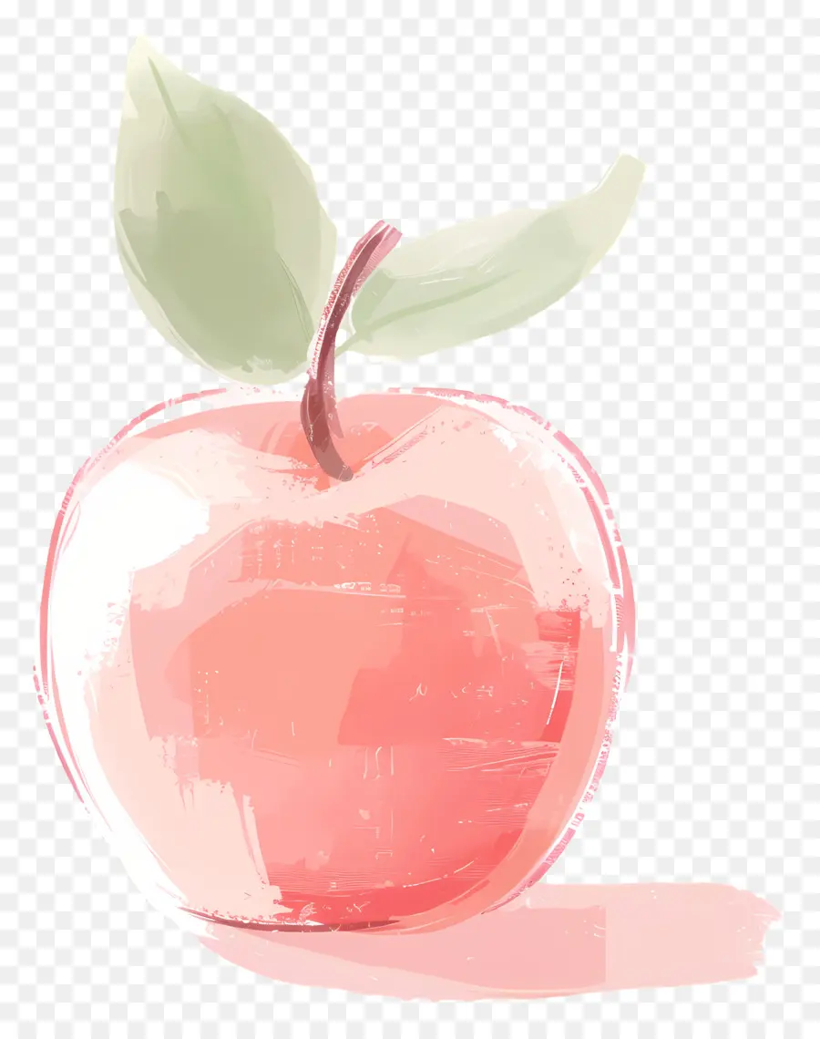 Doodle Apple，Cor De Rosa Apple PNG