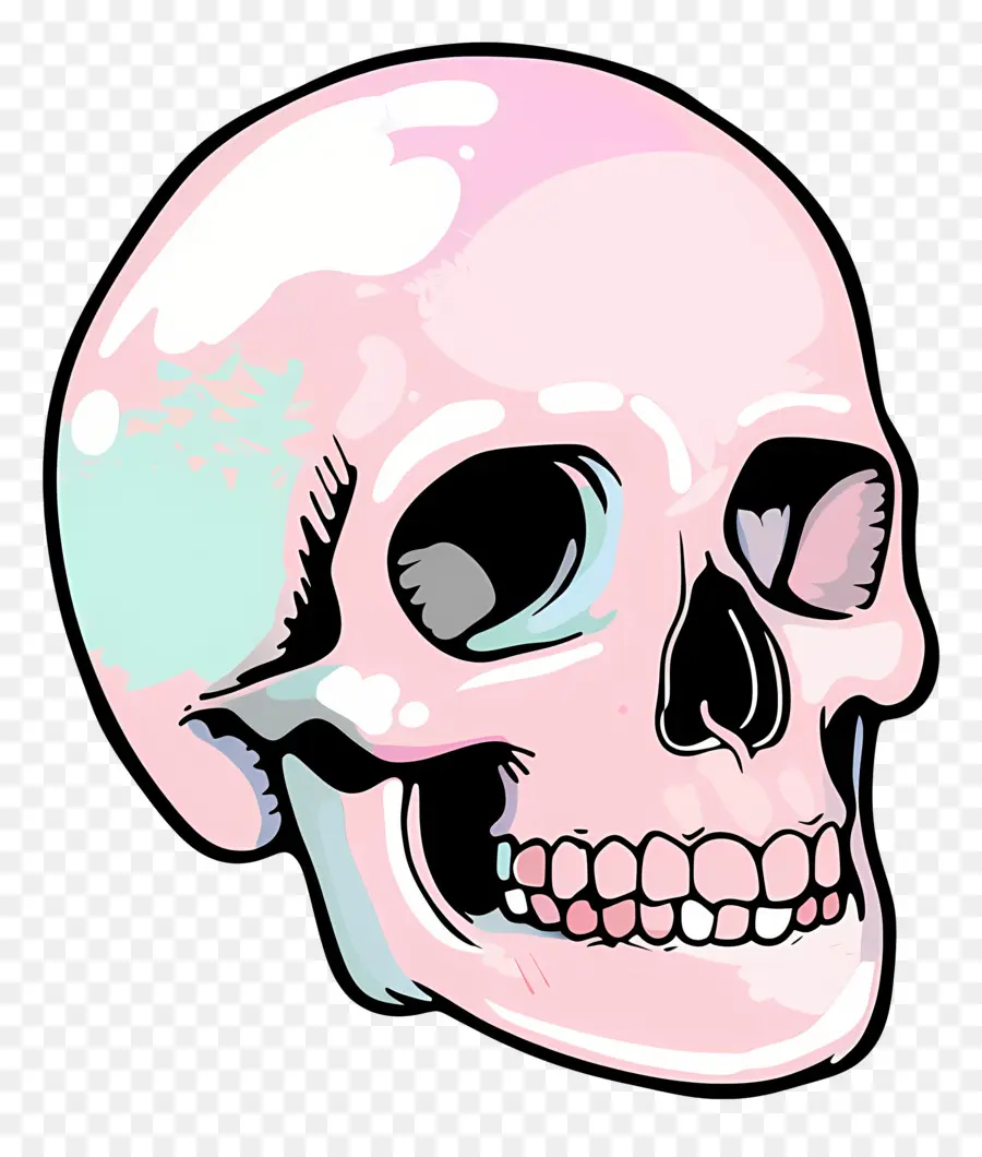 Doodle Skull，Crânio Humano PNG