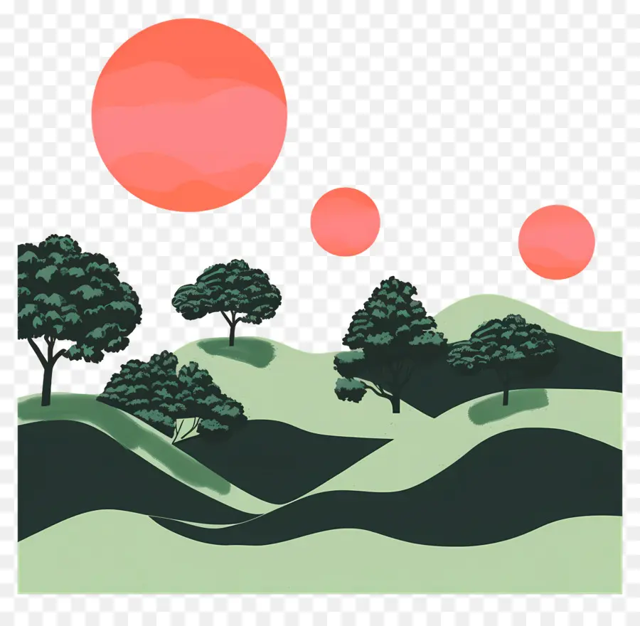 Paisagem De Bush，Paisagem Preto E Branco PNG