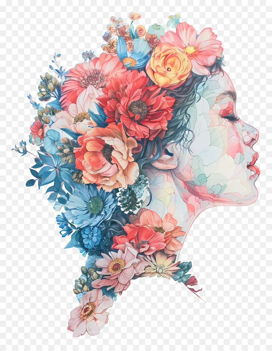 Menina De Flor，Flower Crown PNG