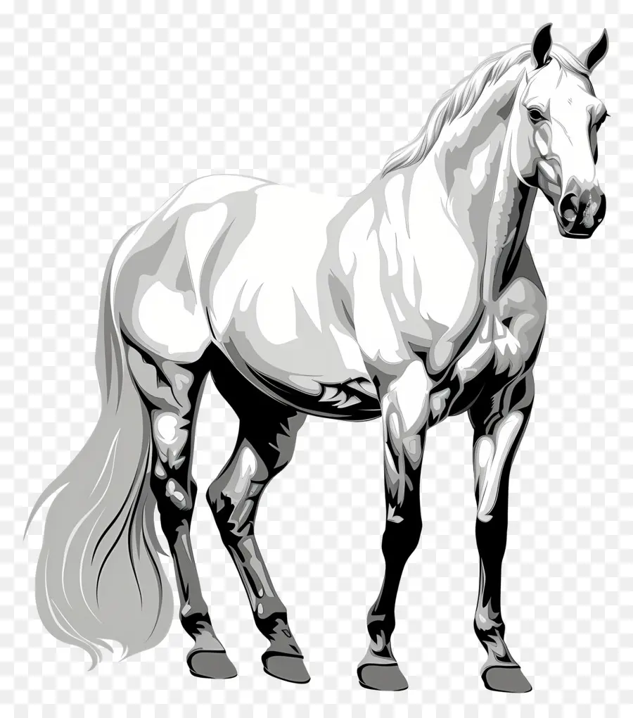 Desenho Animado Cavalo，Cavalo Branco PNG