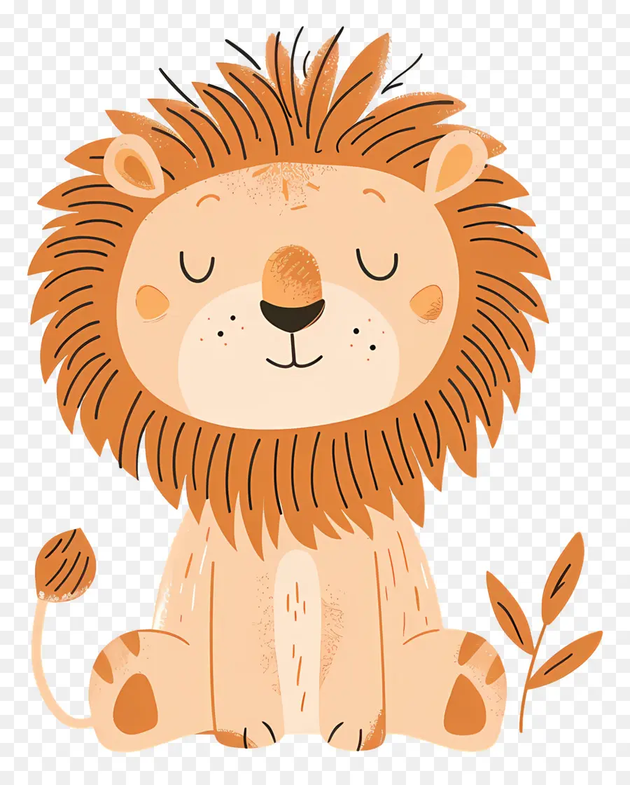 Doodle Lion，Desenho Animado Leão PNG