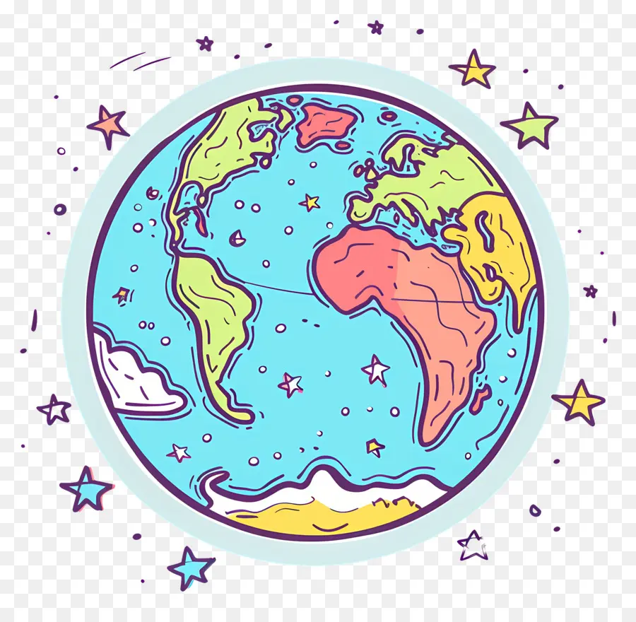 Doodle Earth，Earth PNG