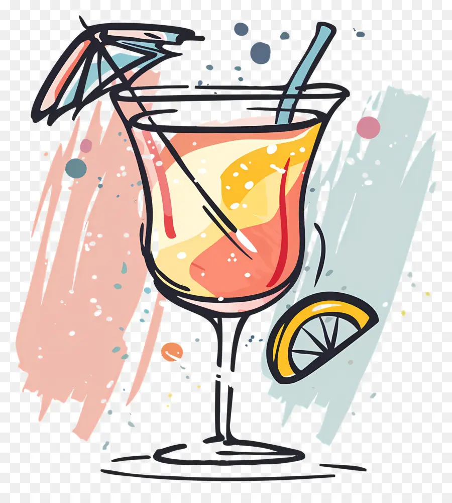 Coquetel De Doodle，Cocktail PNG