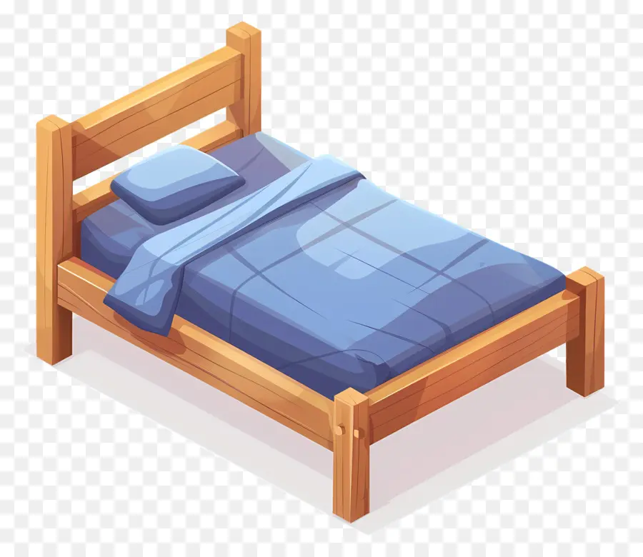 Caricatura De Casal，Cama De Madeira PNG