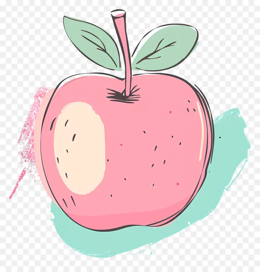 Doodle Apple，Desenho Animado Da Apple PNG