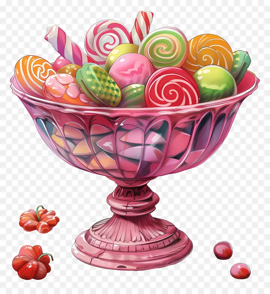 Uma Tigela De Doces，Colorido Dos Doces PNG