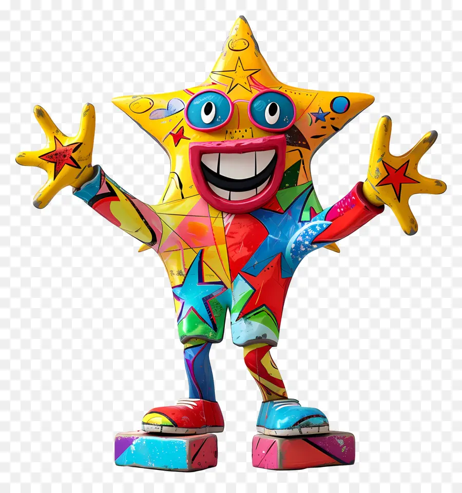 Cartoon Estrelas，Escultura De Desenhos Animados PNG