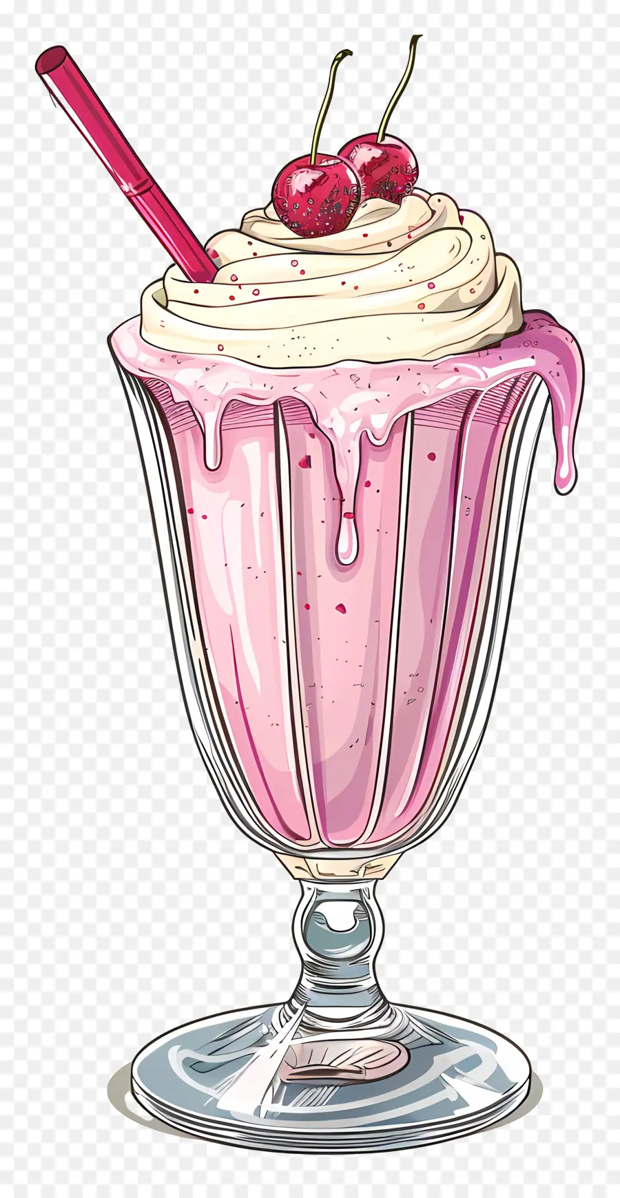 Copo De Milkshake，Shake Rosa PNG