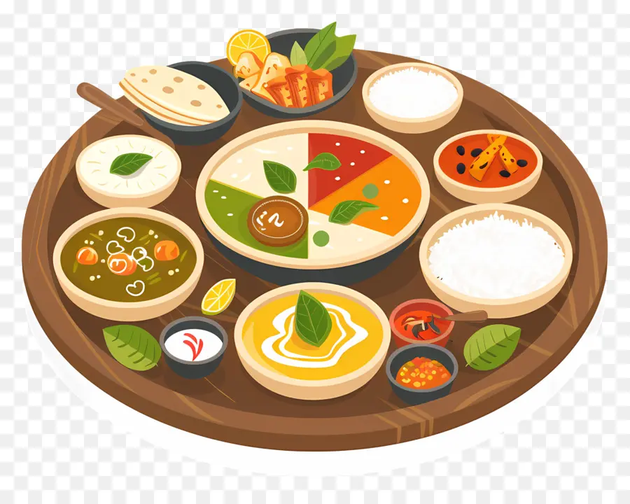 Thali Indiano，Comida Indiana PNG