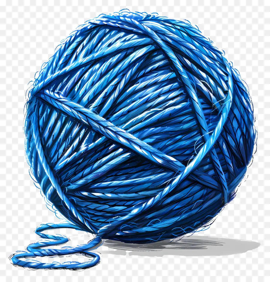 Bola De Fio Azul，Bola De Rosca Azul PNG