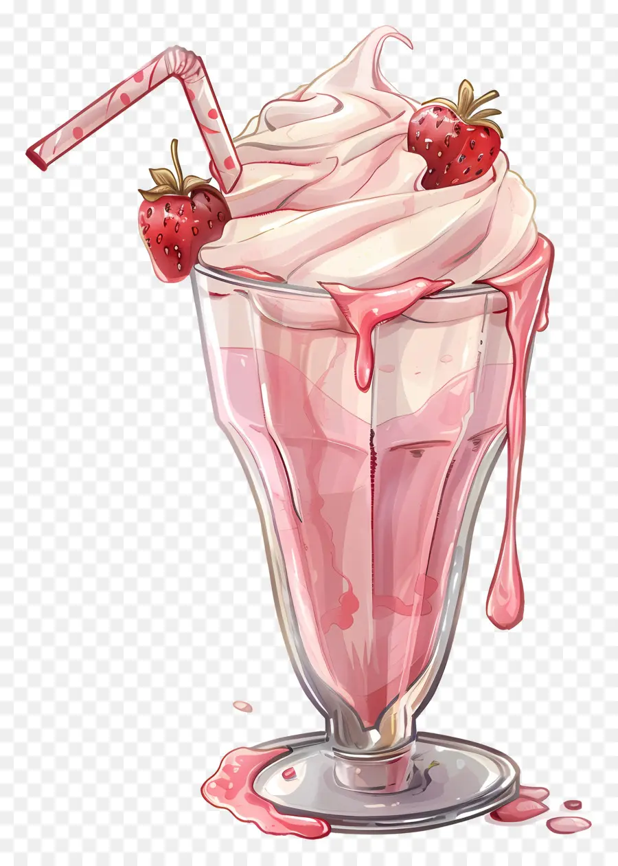 Copo De Milkshake，Milkshake De Morango PNG