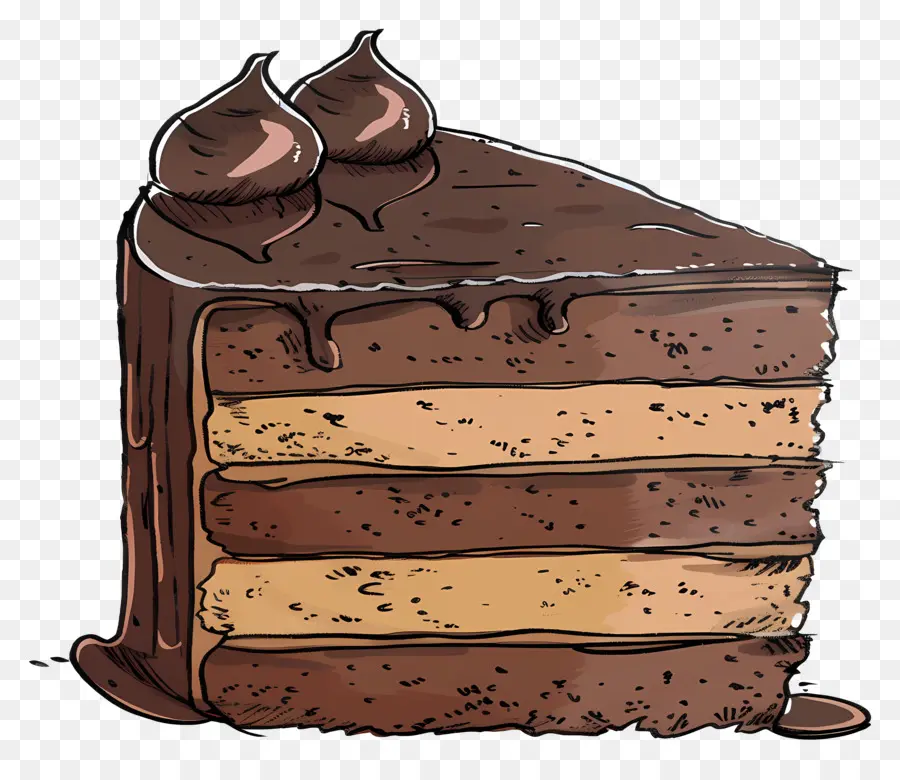 Bolo De Chocolate，Glacê De Chocolate PNG