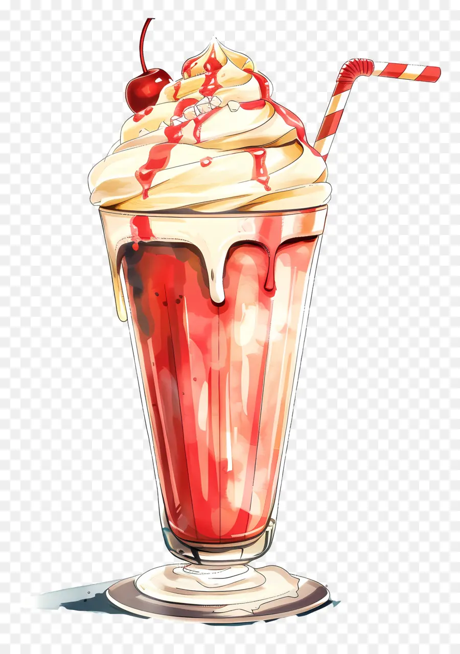 Copo De Milkshake，Milkshake De Morango PNG