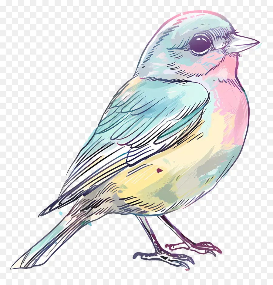 Pássaro Doodle，Aves PNG