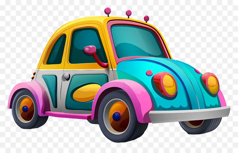 Cartoon Carro，Projeto Colorido PNG