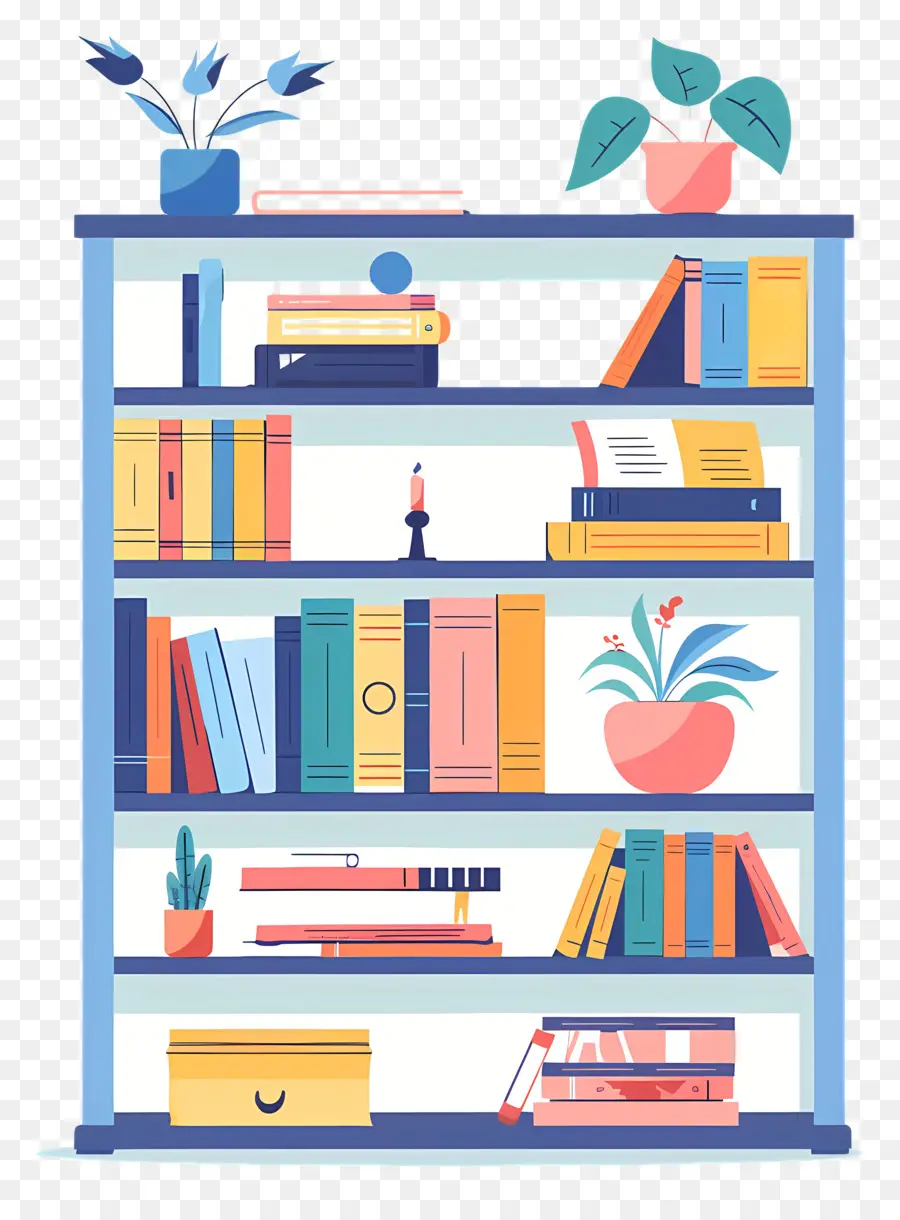 Bookshelf，Livros PNG