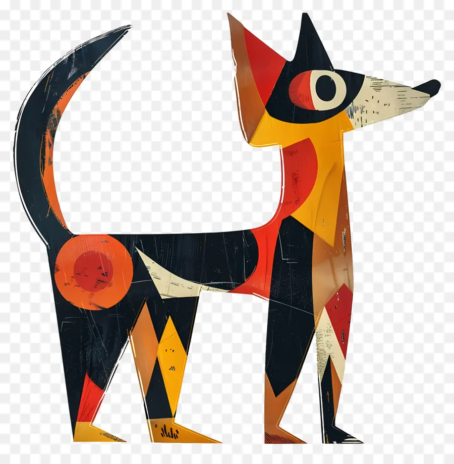 Cão Dos Desenhos Animados，Formas Geométricas PNG