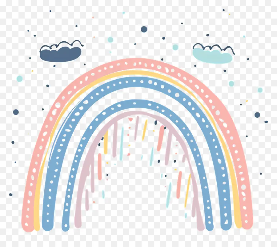 Doodle Arco íris，Arco íris PNG