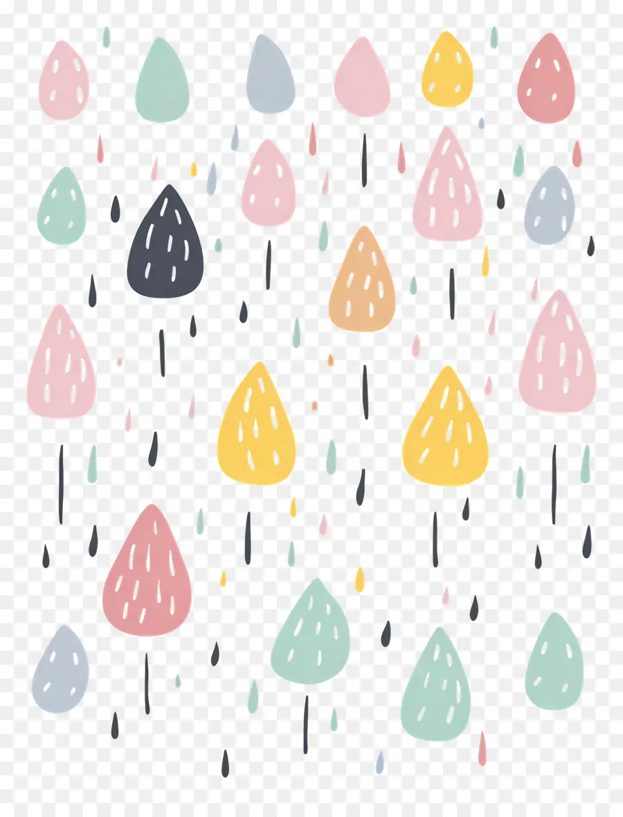 Rain Doodle，Gotas De Chuva PNG