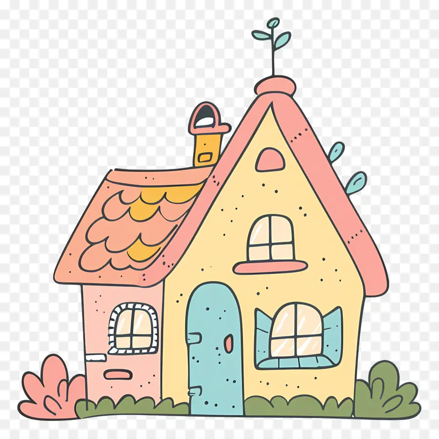 Doodle House，Cartoon Casa PNG