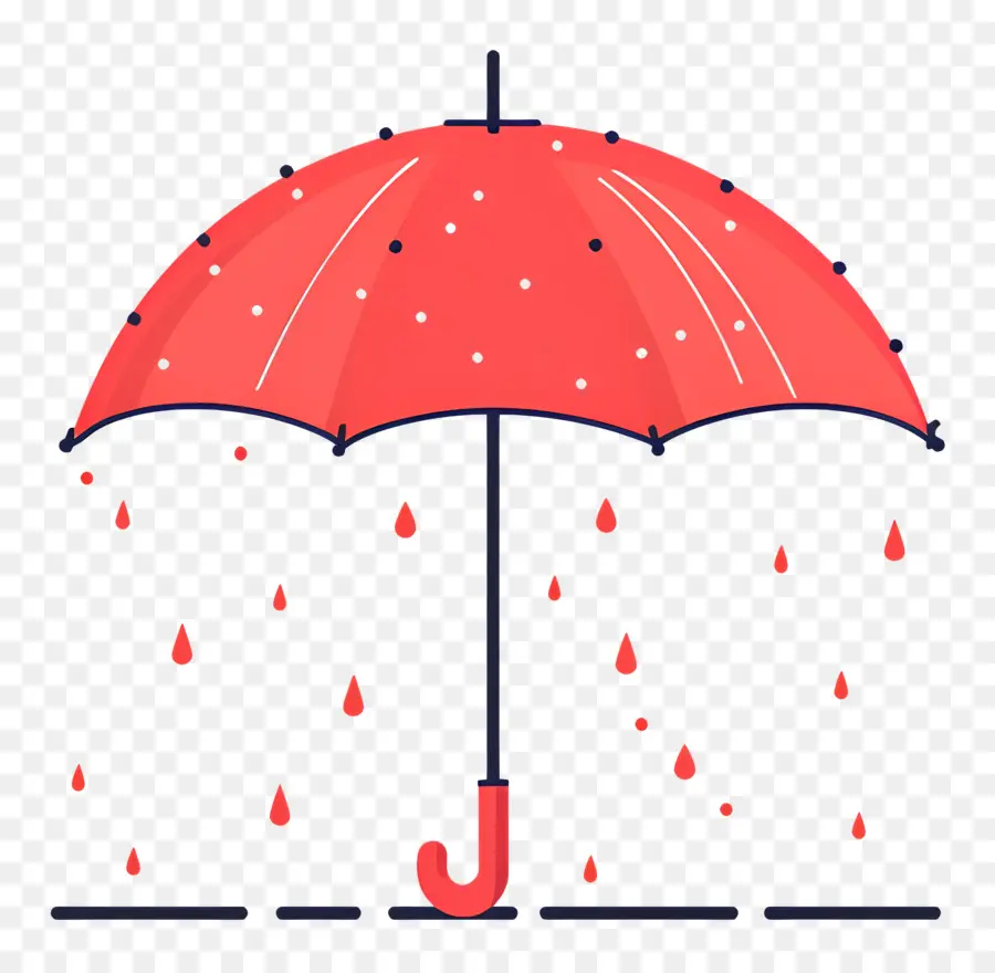 Guarda Chuva Vermelho，Chuva PNG