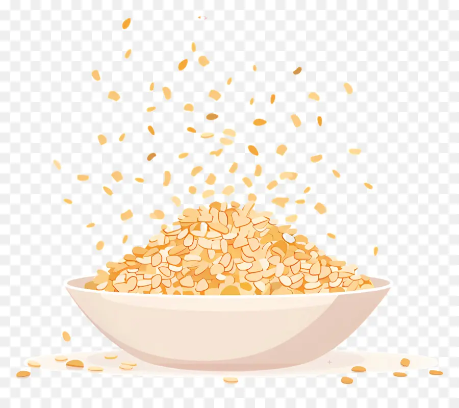 Oatmeal，Grãos Derramados PNG