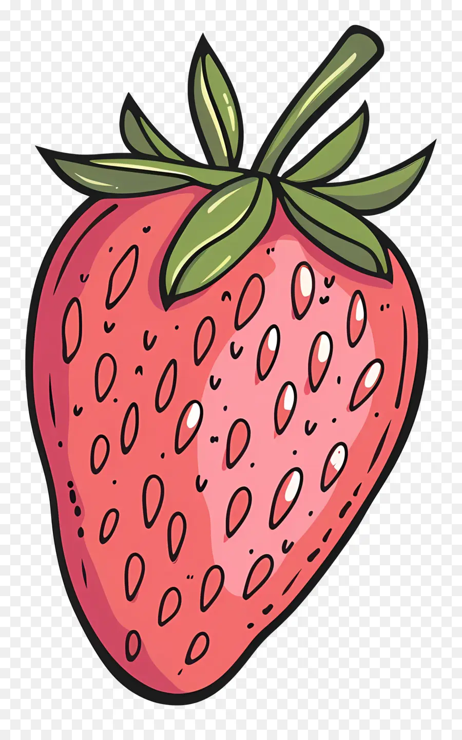 Doodle Strawberry，Morango PNG