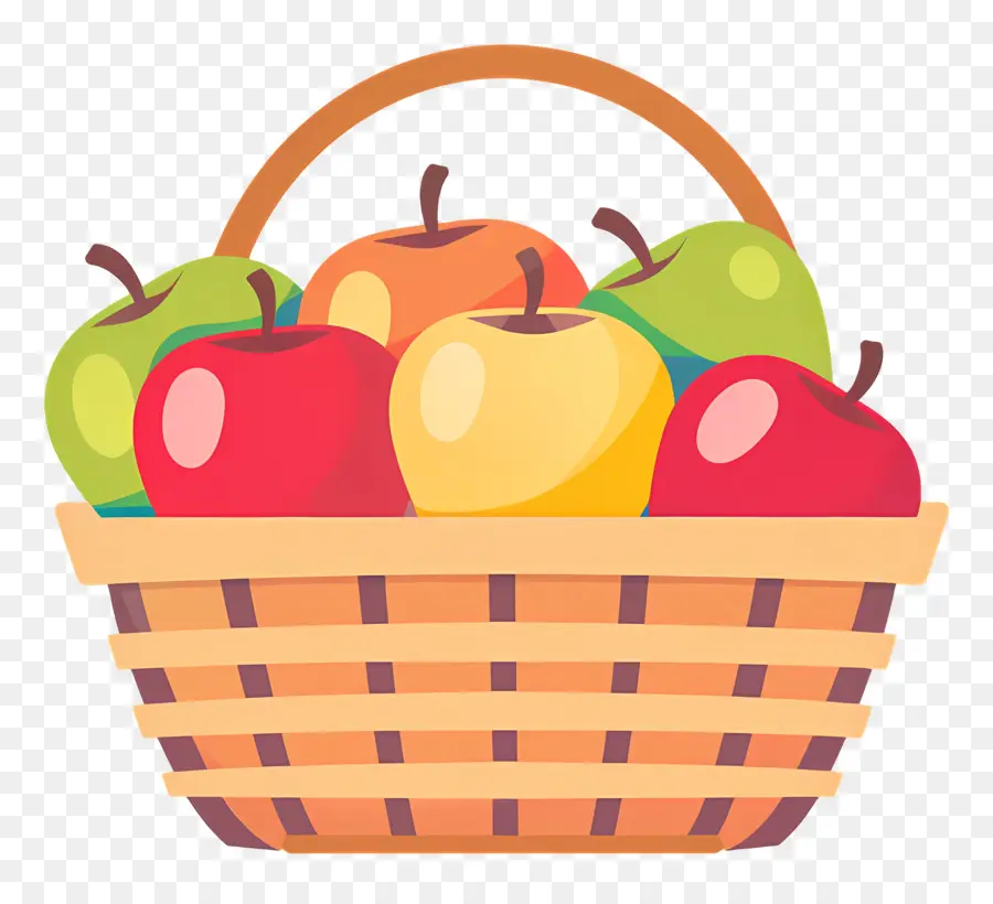 Cesta Com Maçãs，A Apple Cesta PNG