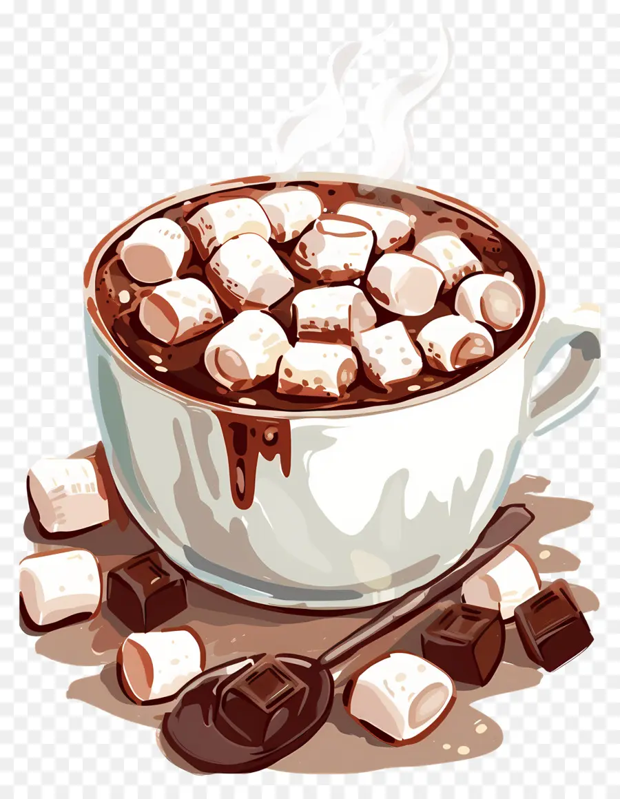 Chocolate Quente，Marshmallows PNG