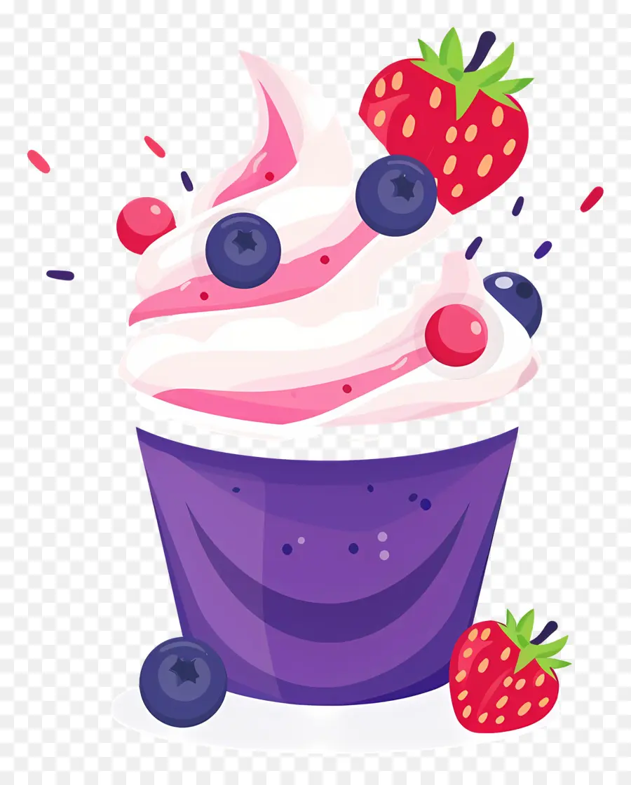 Frozen Yogurt，Cupcake PNG