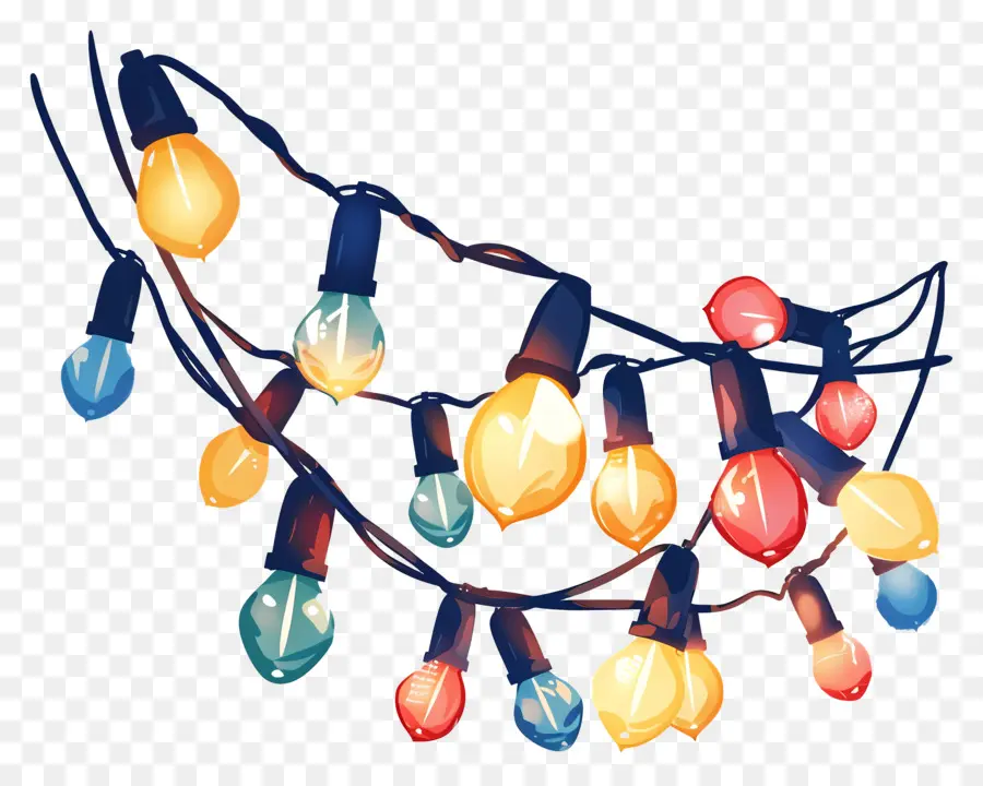 Luzes De Natal，Luzes Coloridas PNG