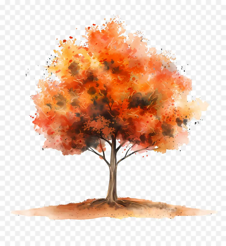 Autumn Tree，árvore De Pintura PNG